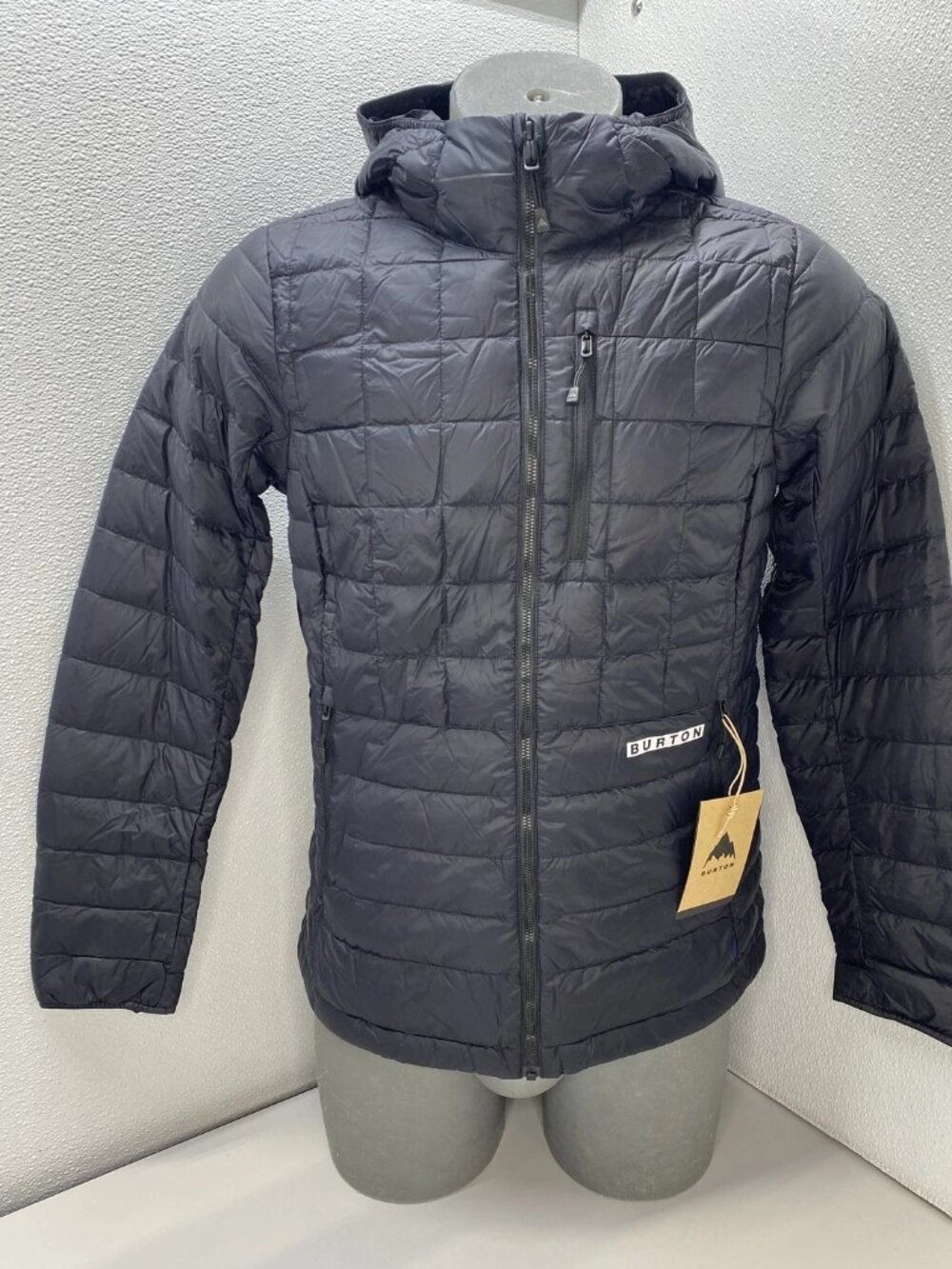 NEW Burton Women Jacket Black Size L Midheat Down Hooded Insulated Quilted Zip